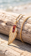 The Golden Feather Pendant