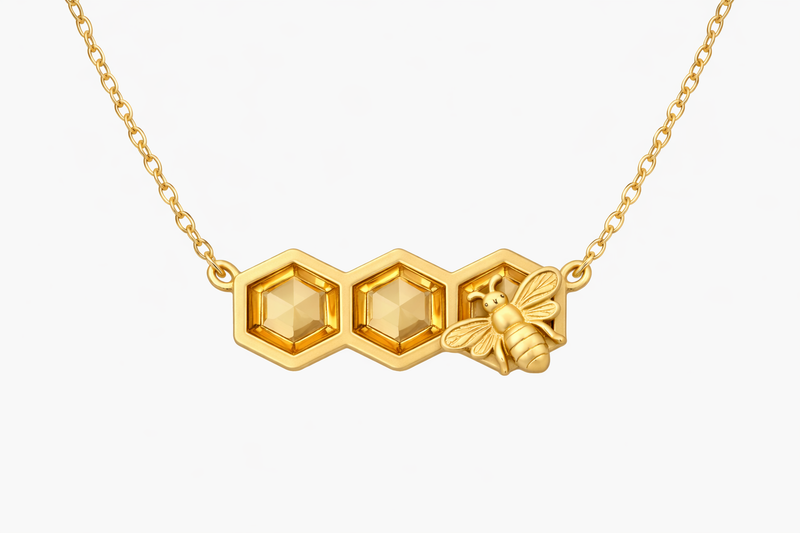 Bee's In Three's Necklace