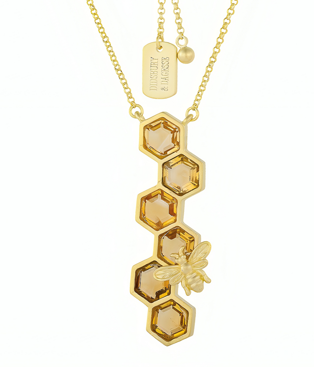 Honeycomb Bee Pendant