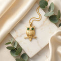 Emerald Guardian Owl Necklace