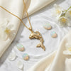 Iridescent Golden Koi Opal Necklace
